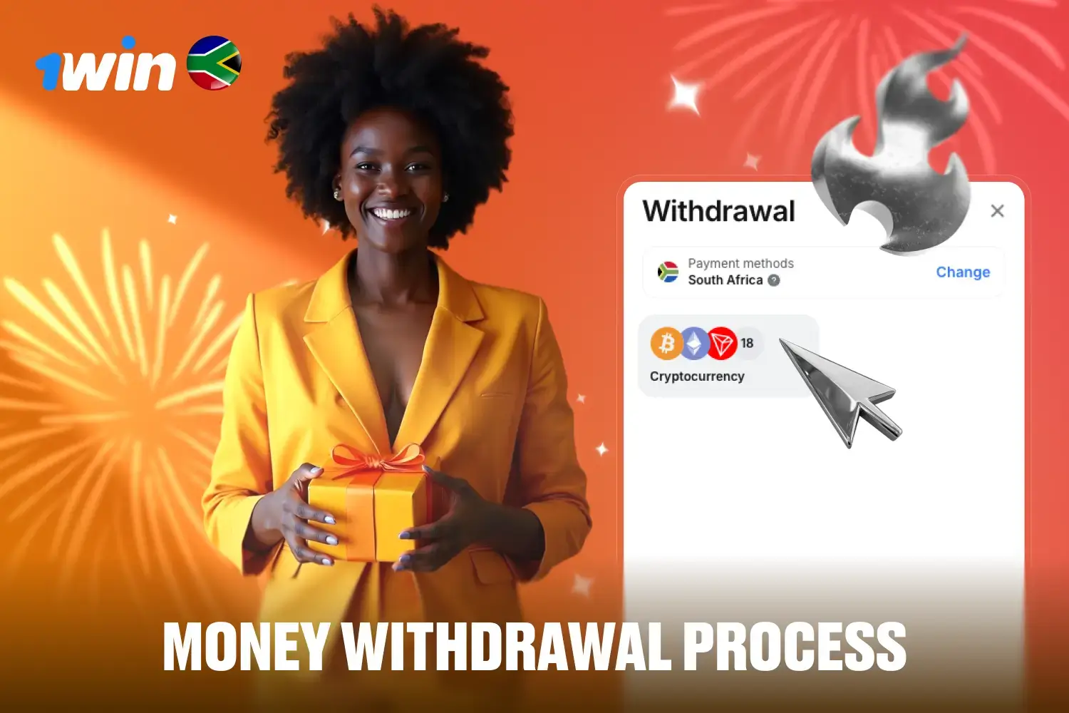 Step-by-step visual guide for withdrawing winnings from a 1win account in ZAR
